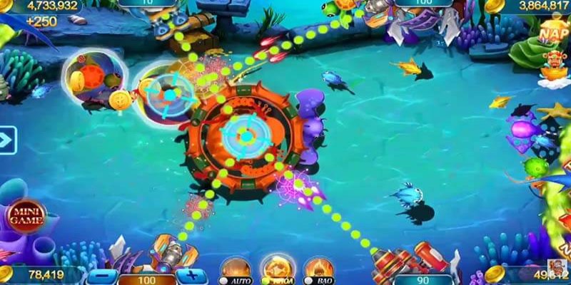 Sử dụng vũ khí phụ trợ là bí quyết chơi bắn cá đổi thưởng TOP88 cực hay