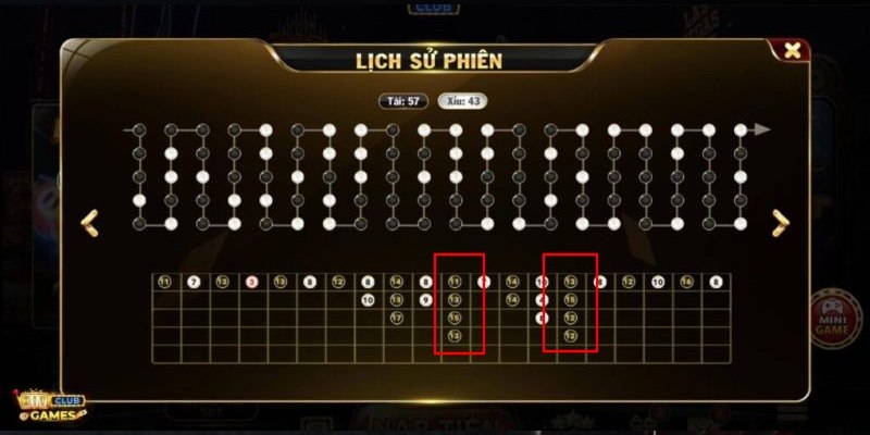 Cầu bệt thường xuất hiện khi kết quả lặp lại liên tiếp