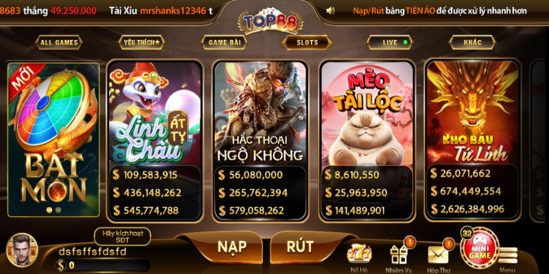 Muốn đánh giá các game slot TOP88, chúng ta phải hiểu về sảnh game