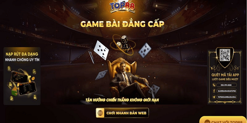 Giao diện cổng game TOP88 xanh chín uy tín và đẳng cấp